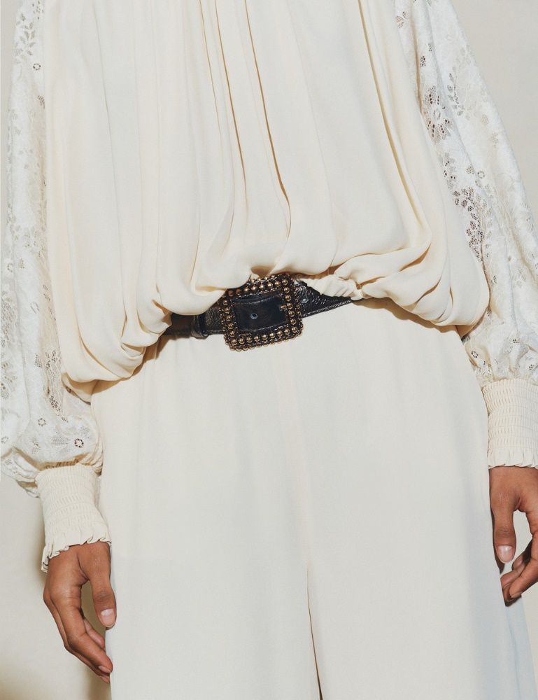 Pasek z laminowanej skóry - Marella