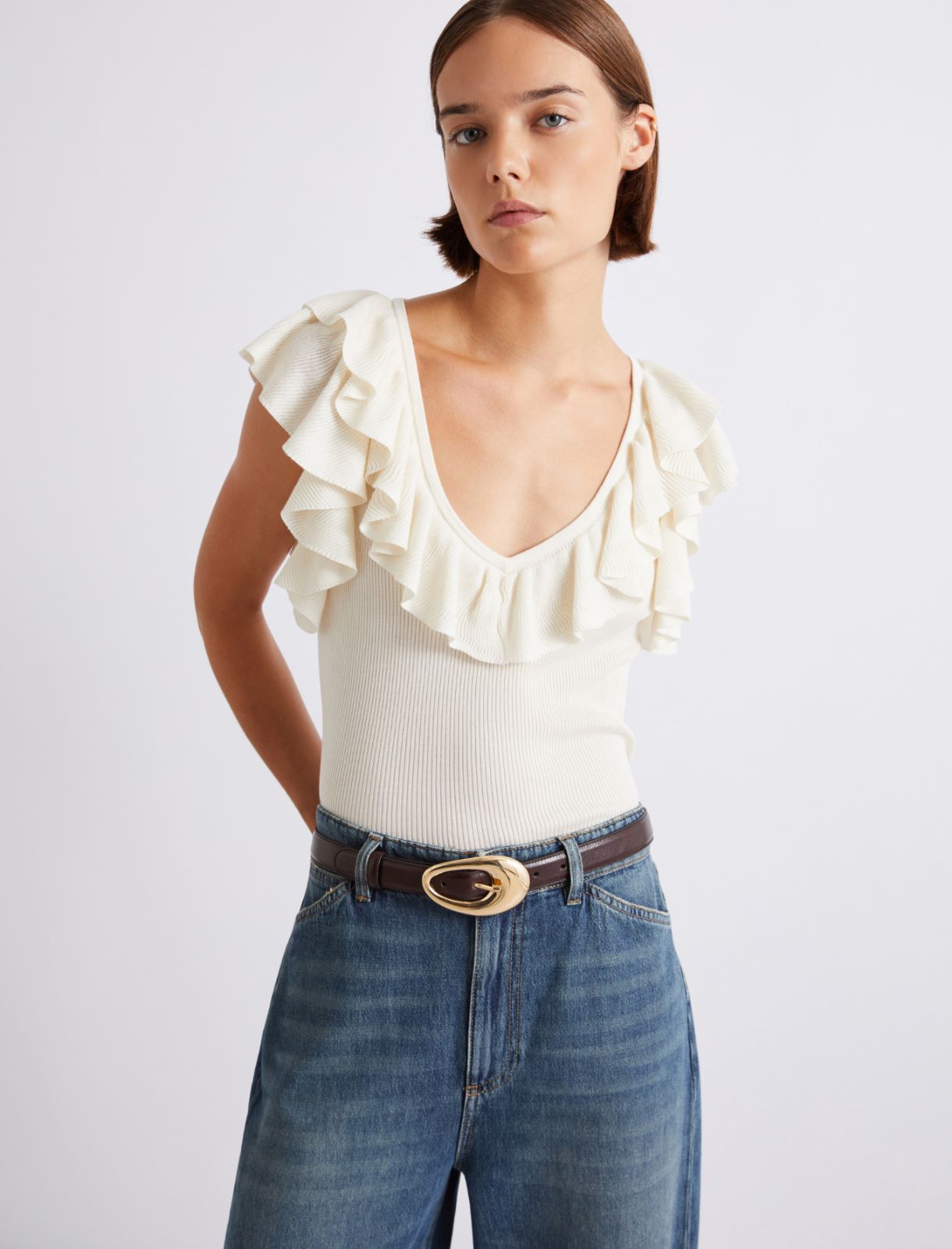 Cintura in pelle - TESTA DI MORO - Marella - 3