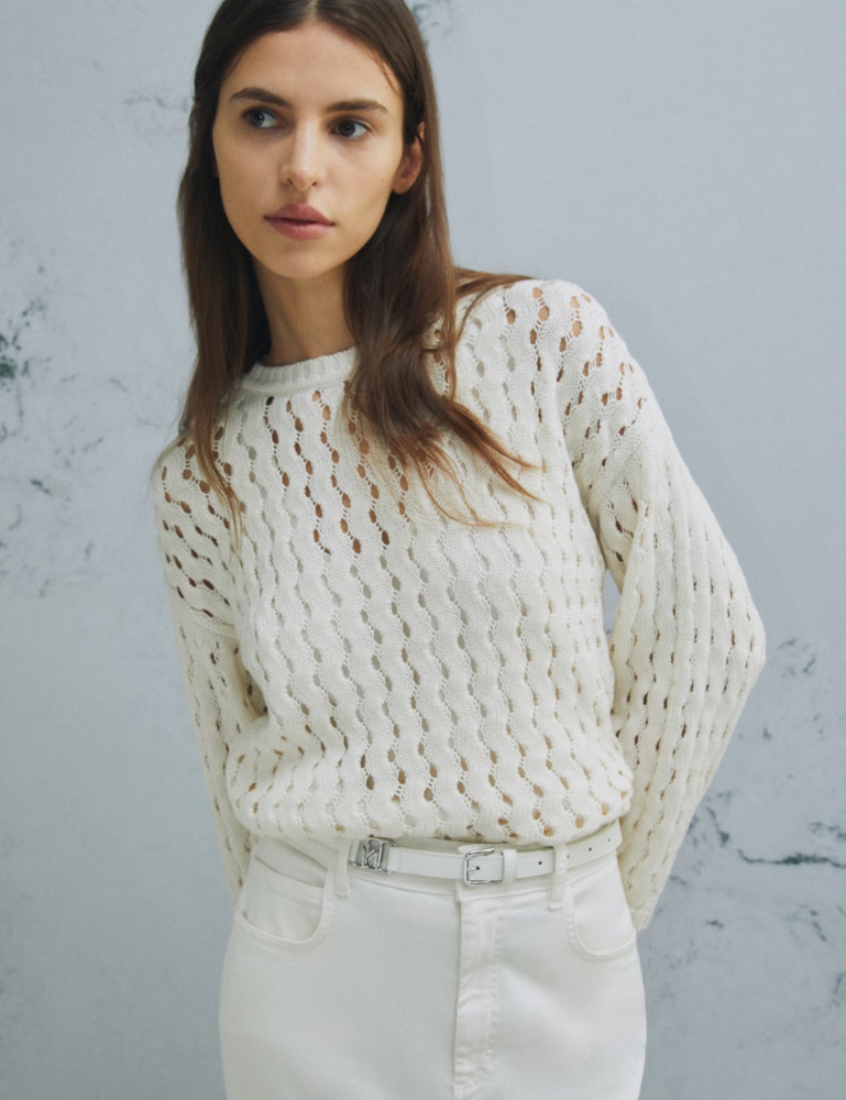 Thin buckled leather belt - Marella