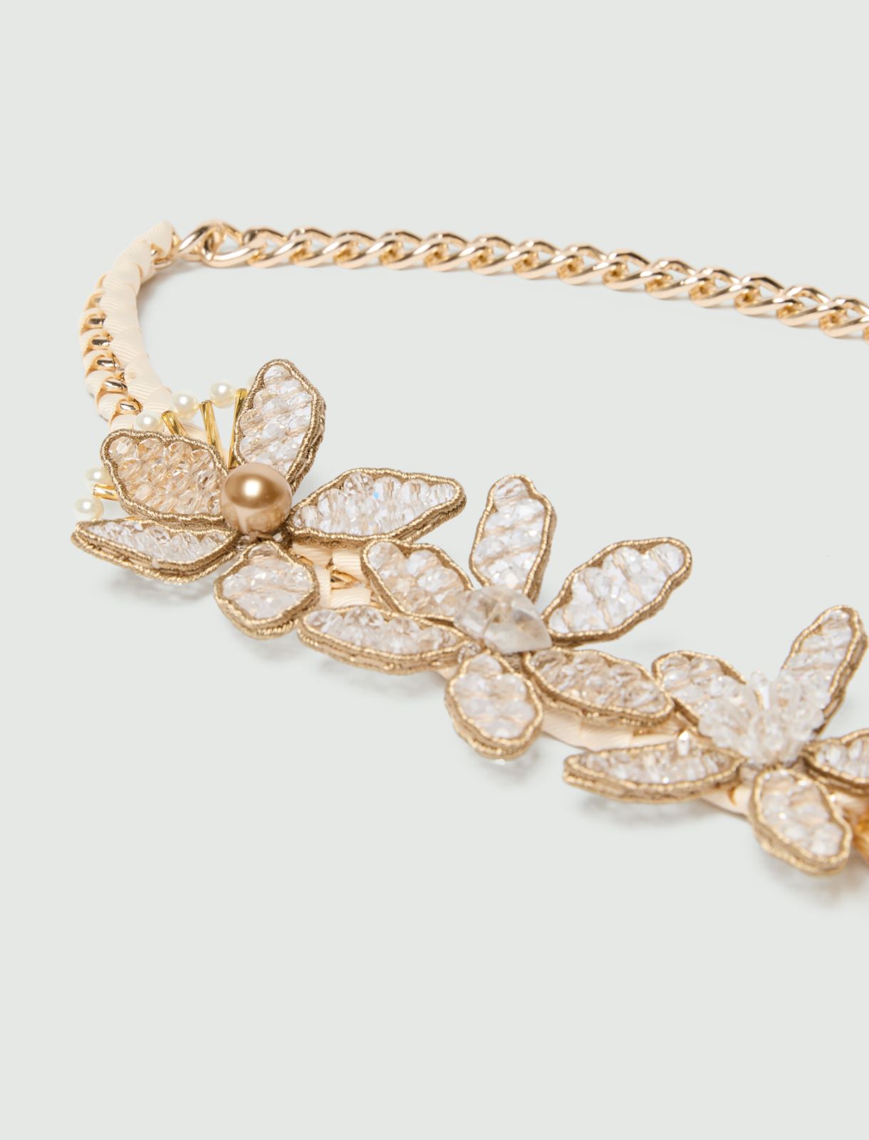 Chain and flower belt - OPTICAL WHITE - Marella - 2