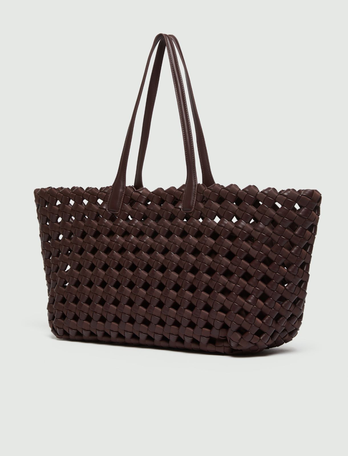 Grand cabas tressé - CHOCOLAT - Marella - 2