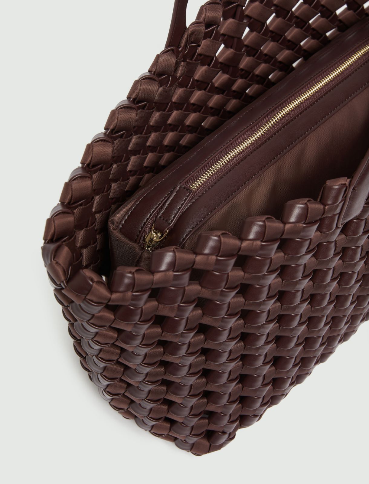 Grand cabas tressé - CHOCOLAT - Marella - 5