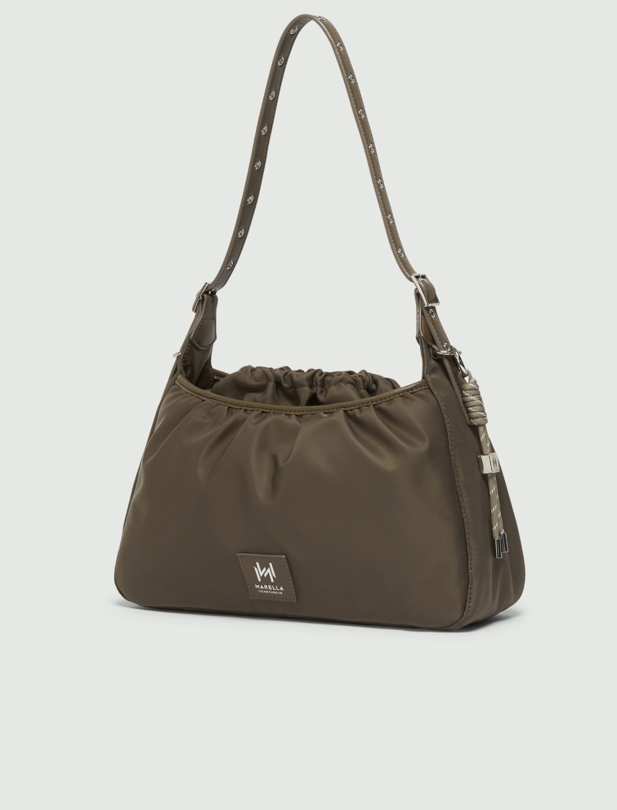 Fabric shoulder bag - BROWN - Marella