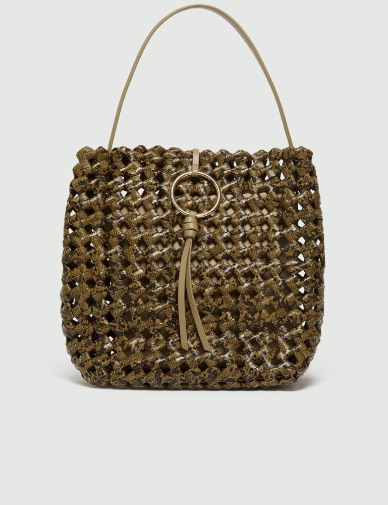 Grand sac à imprimé python tressé - Marella