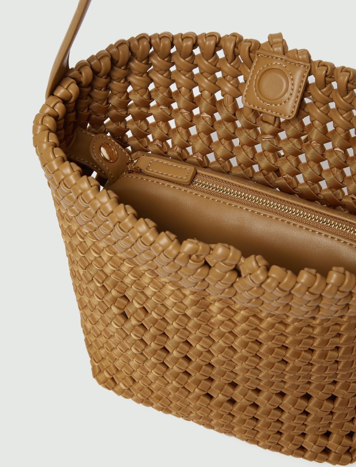 Small woven fabric bag - TOBACCO - Marella - 5