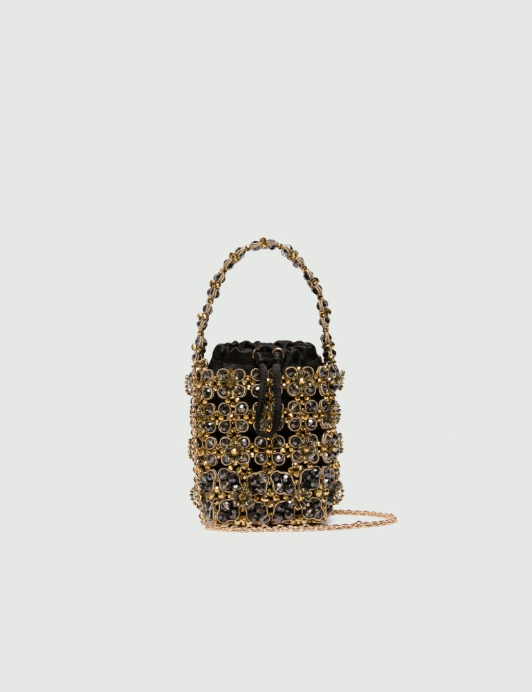 Small bead-embroidered bucket bag - Marella