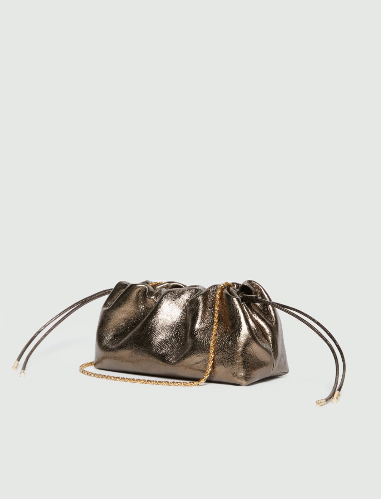 Pochette en cuir lamé - OR - Marella - 2