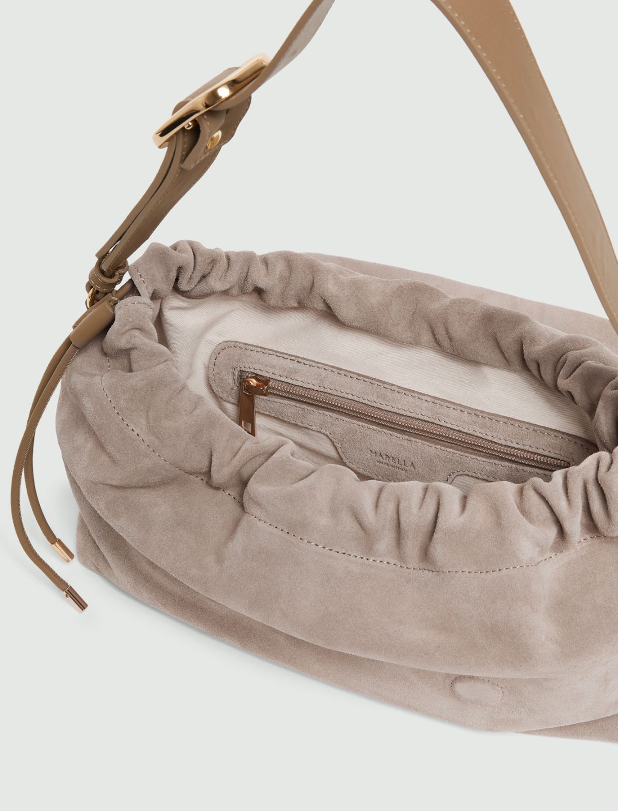 Suede drawstring bag - TURTLEDOVE - Marella - 5