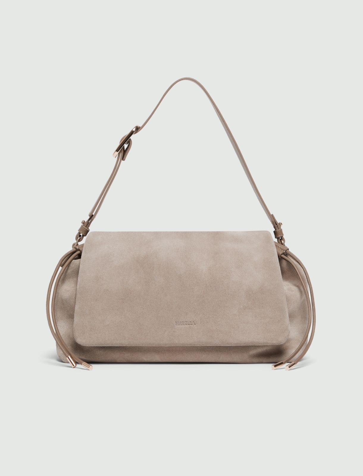 Suede drawstring bag - TURTLEDOVE - Marella