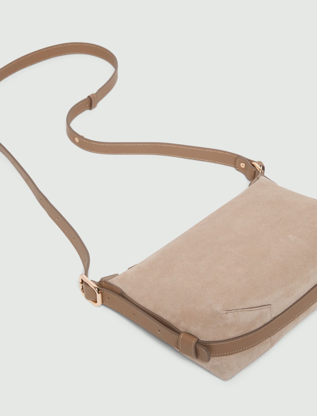 Sac compact en daim - GRIS TOURTERELLE - Marella - 6