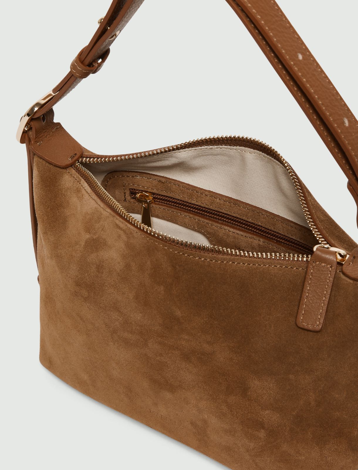 Compact suede bag - TOBACCO - Marella - 5