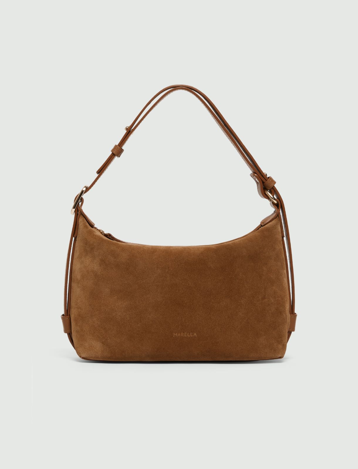 Compact suede bag - TOBACCO - Marella