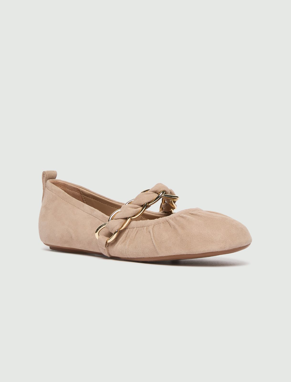 Suede ballet flats with chain detail - NUDO - Marella - 2