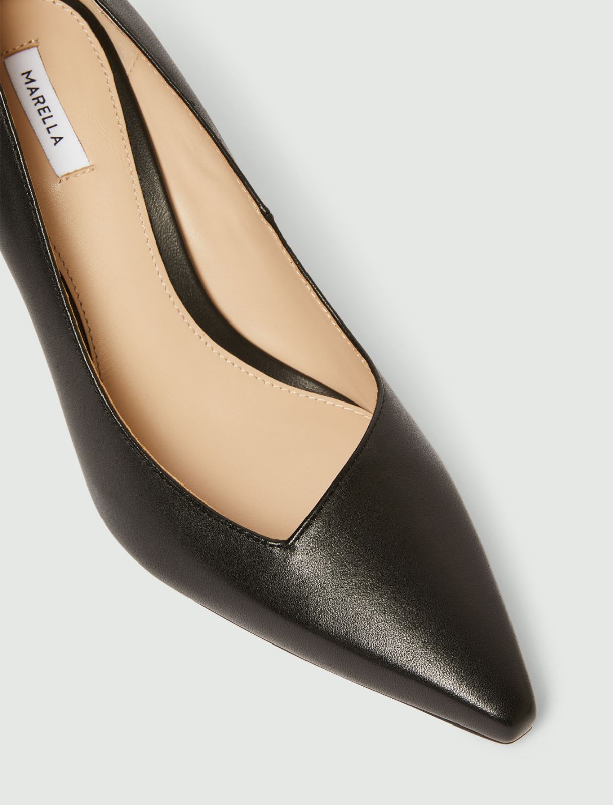 Leather court shoes - BLACK - Marella - 4