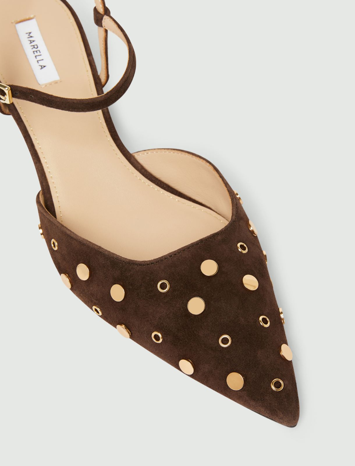Suede slingbacks - DARK BROWN - Marella - 4