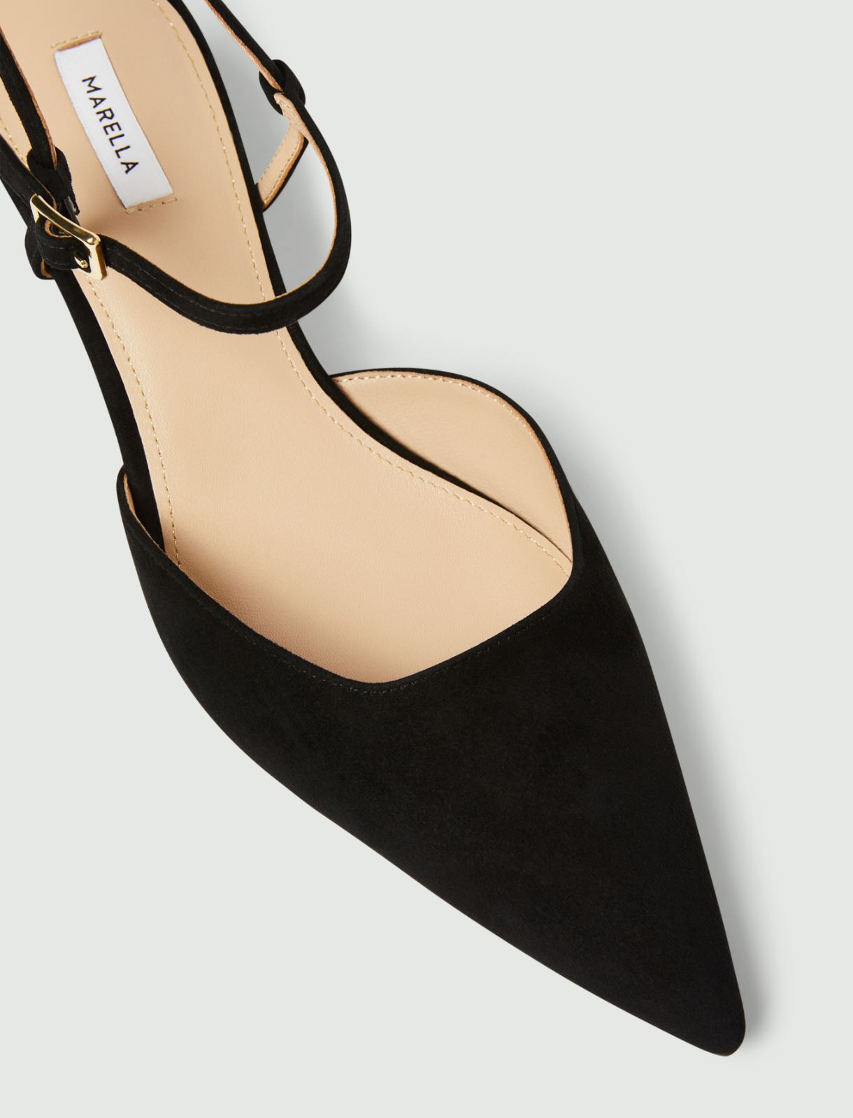Suede slingbacks - BLACK - Marella - 4