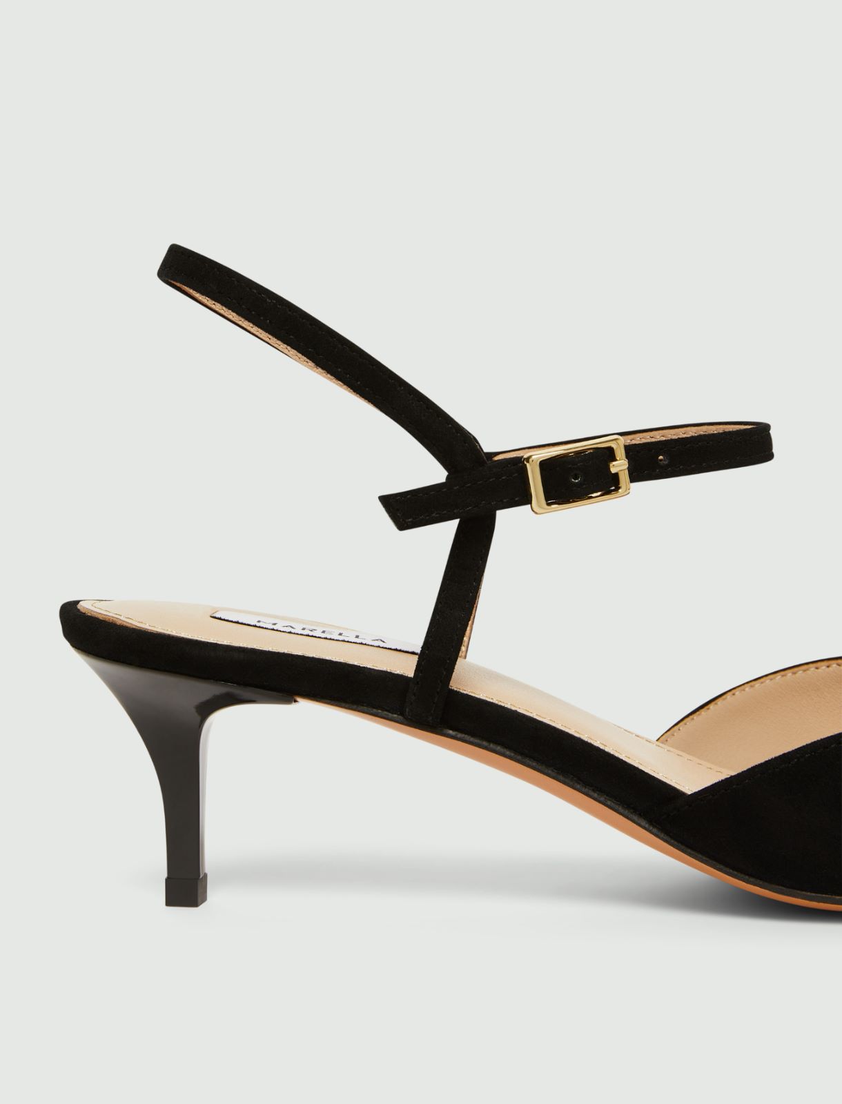 Suede slingbacks - BLACK - Marella - 6