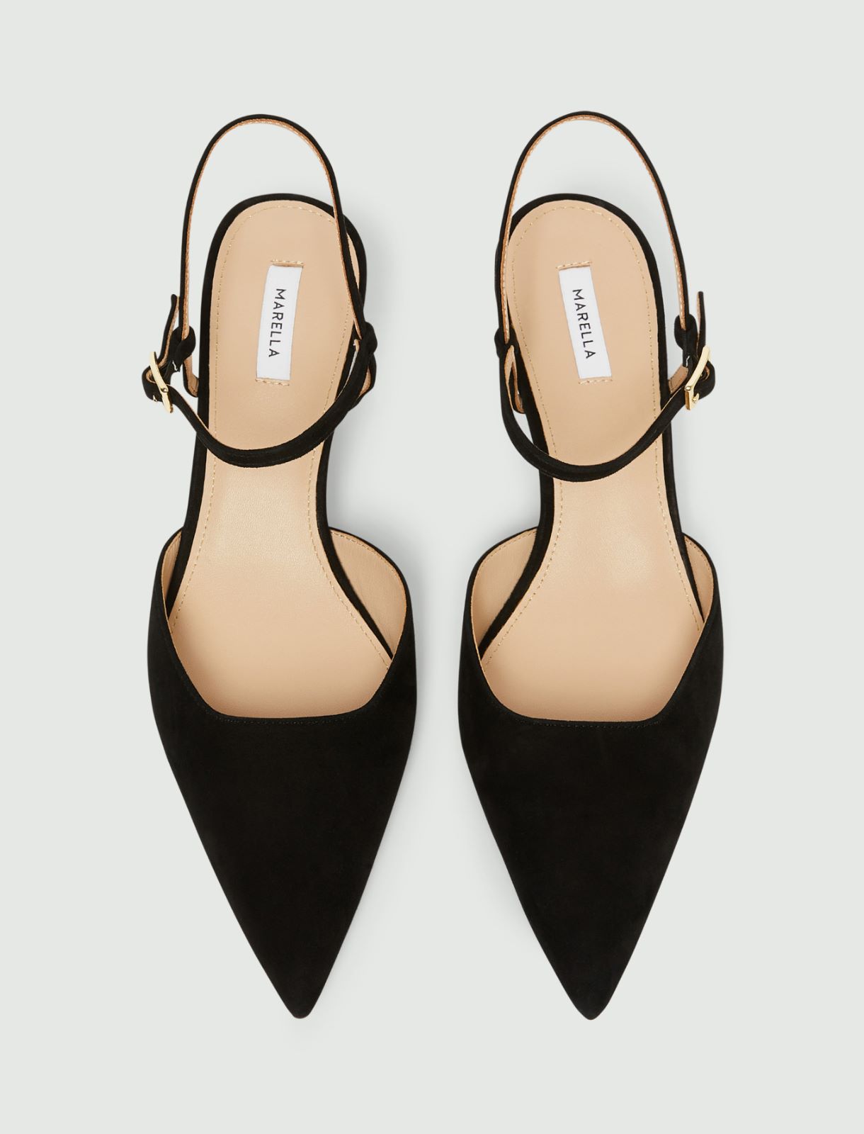 Suede slingbacks - BLACK - Marella - 7