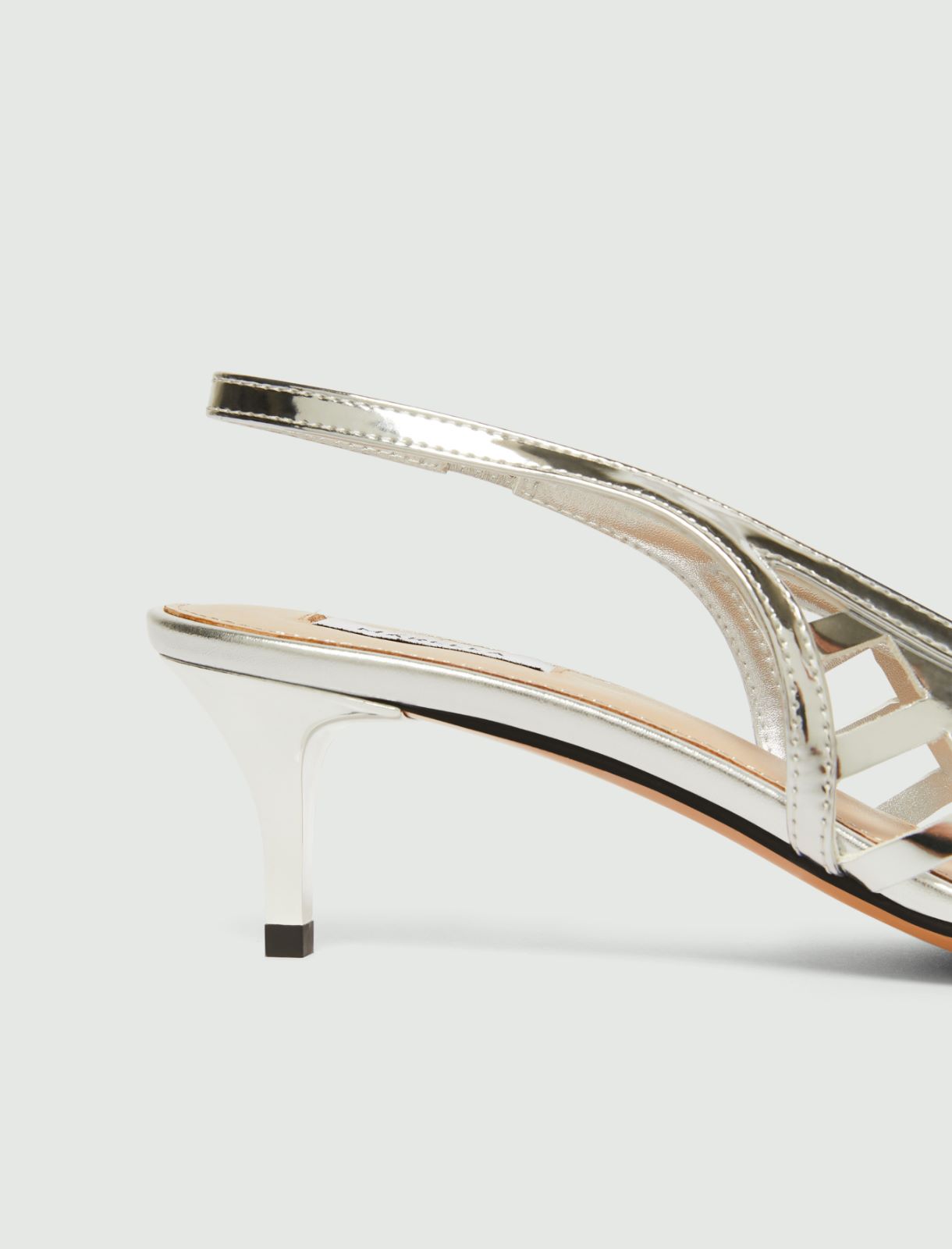Mirror-polished laminated slingbacks - SILVER - Marella - 6