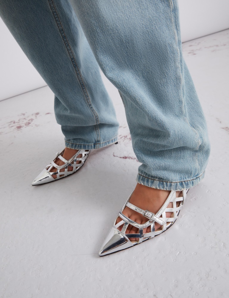 Mirror-polished laminated slingbacks - Marella