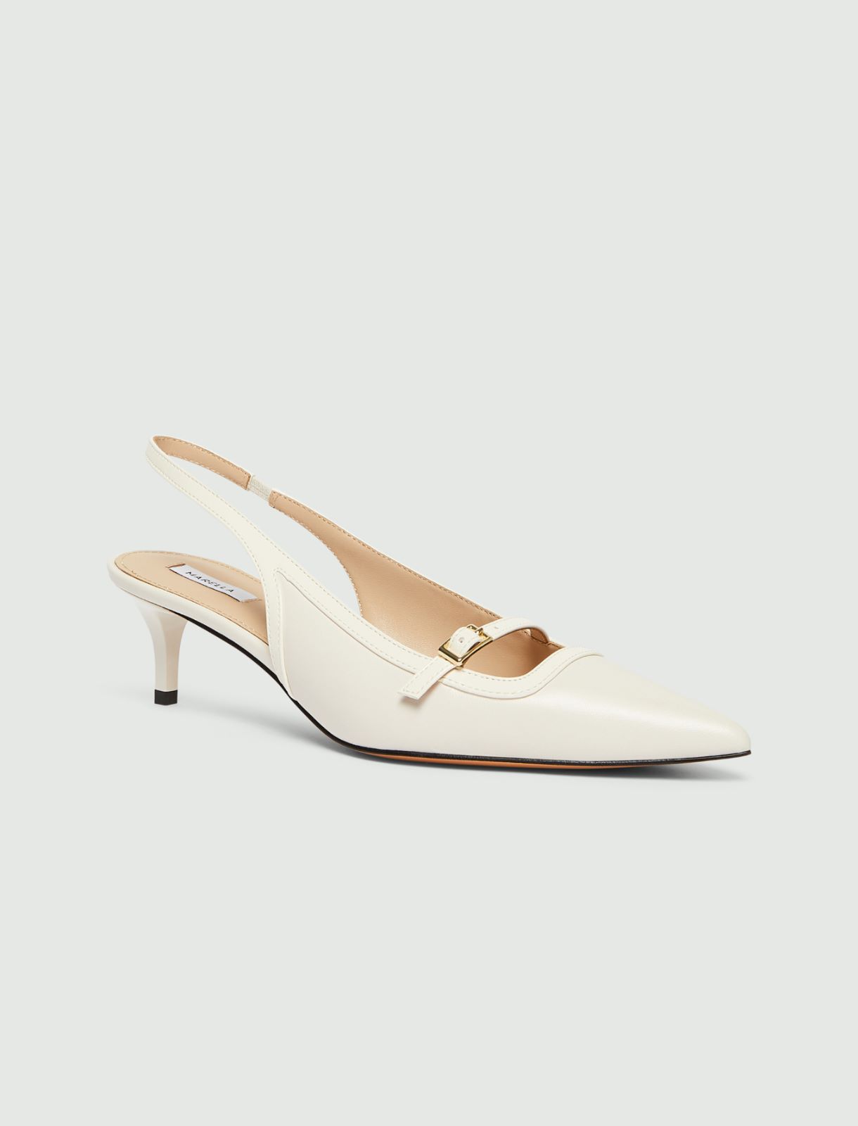 Nappa leather slingbacks - BLANC LAINE - Marella - 2