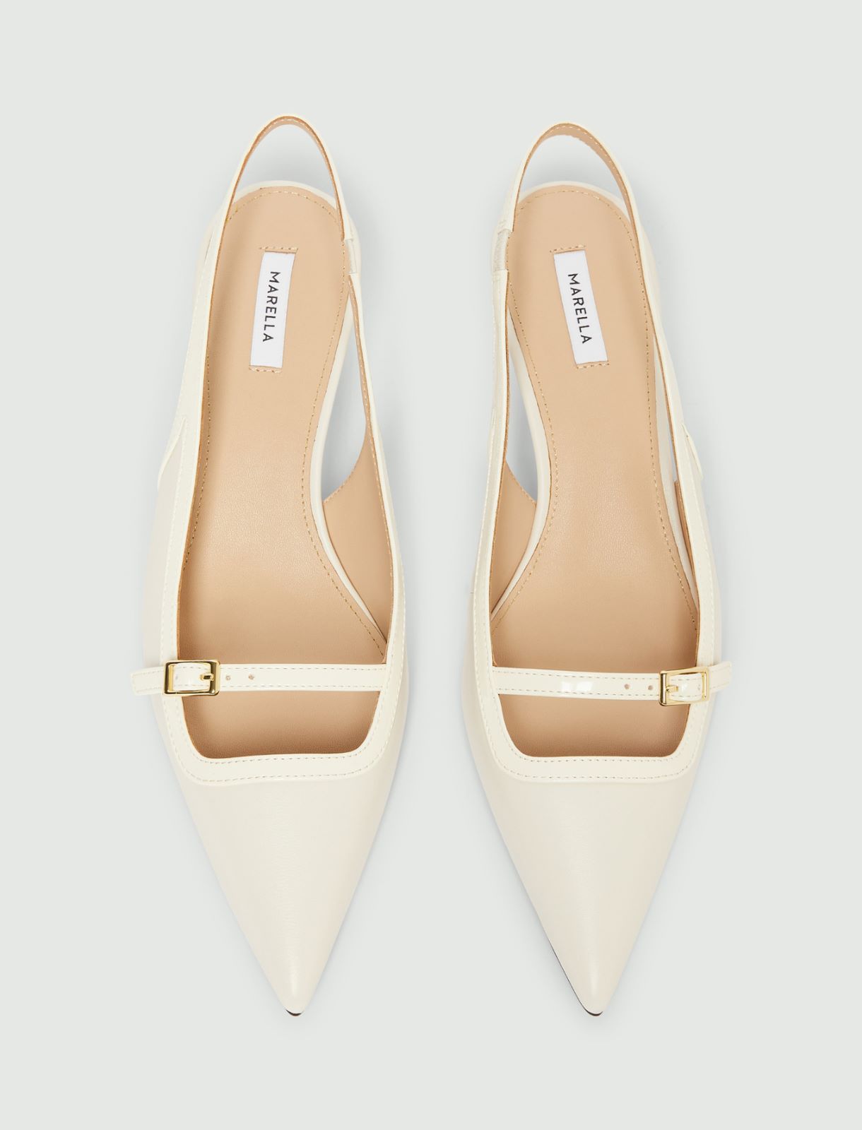 Nappa leather slingbacks - BLANC LAINE - Marella - 7