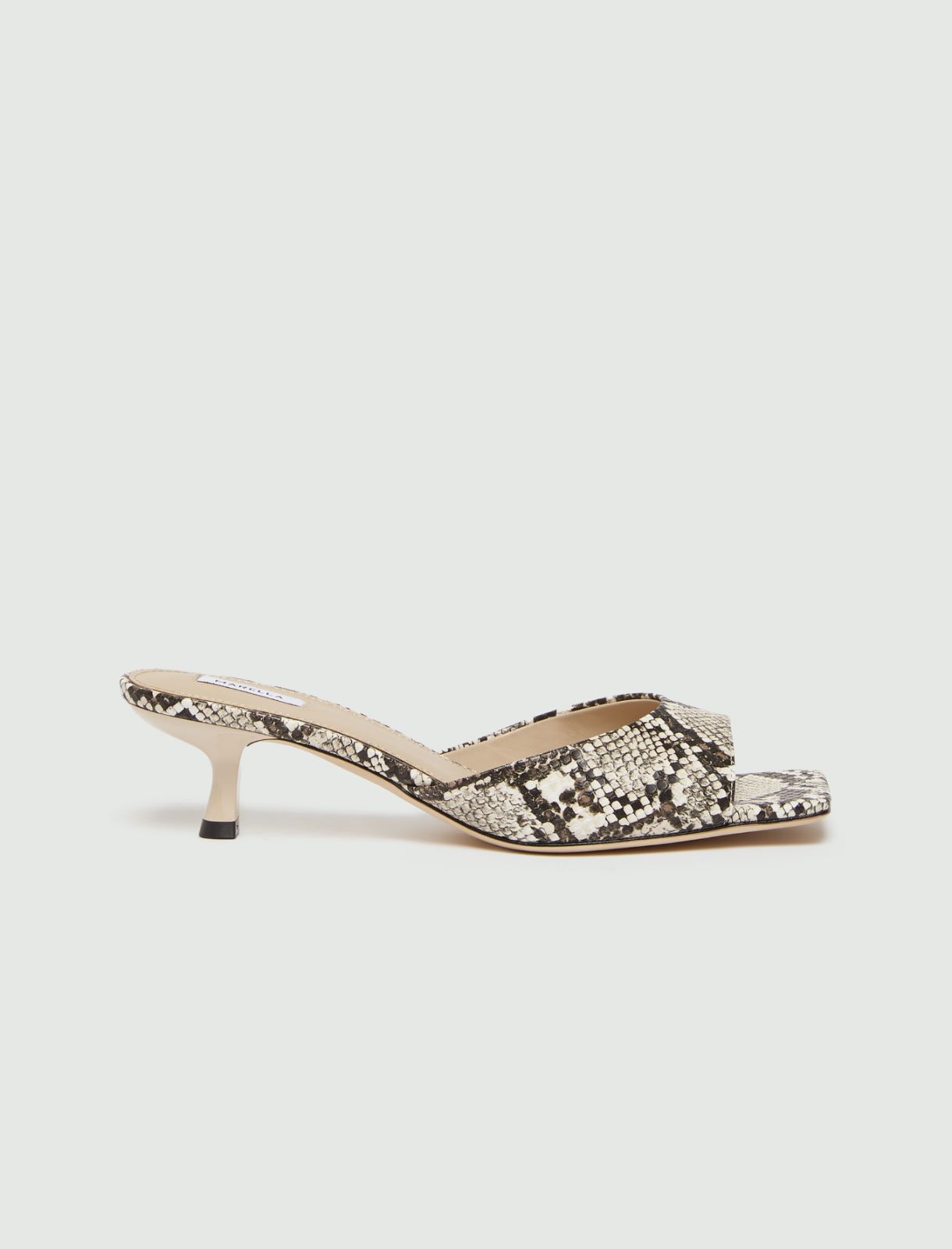 Python-print mules - BROWN - Marella
