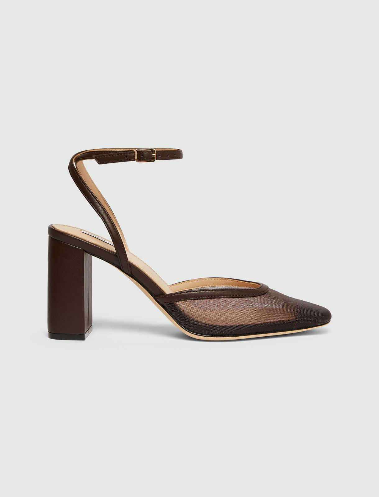 Slingbacks en mesh à bout carré - BRUN - Marella