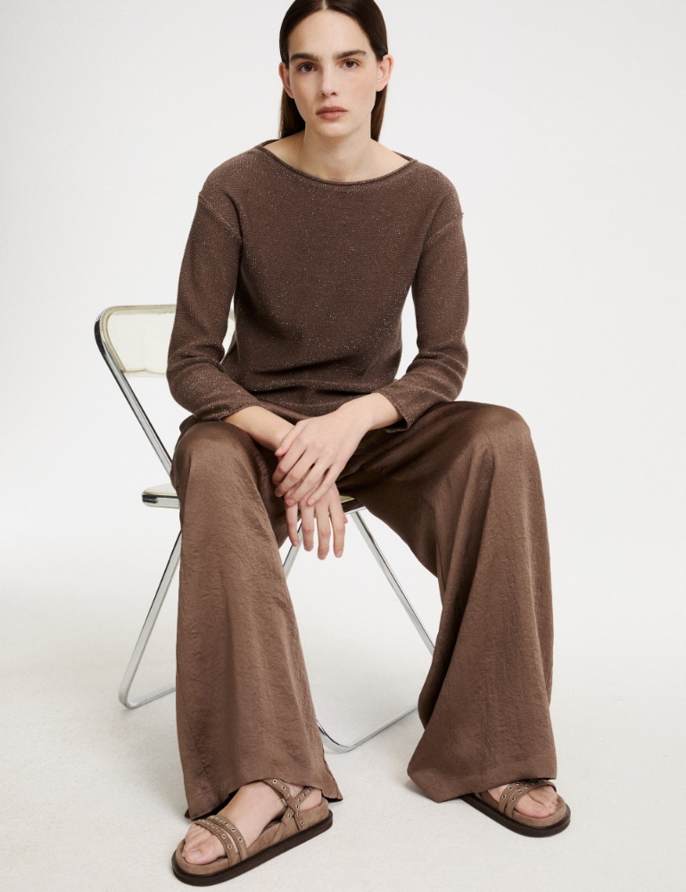 Sandale aus Veloursleder mit Ringnieten - Marella