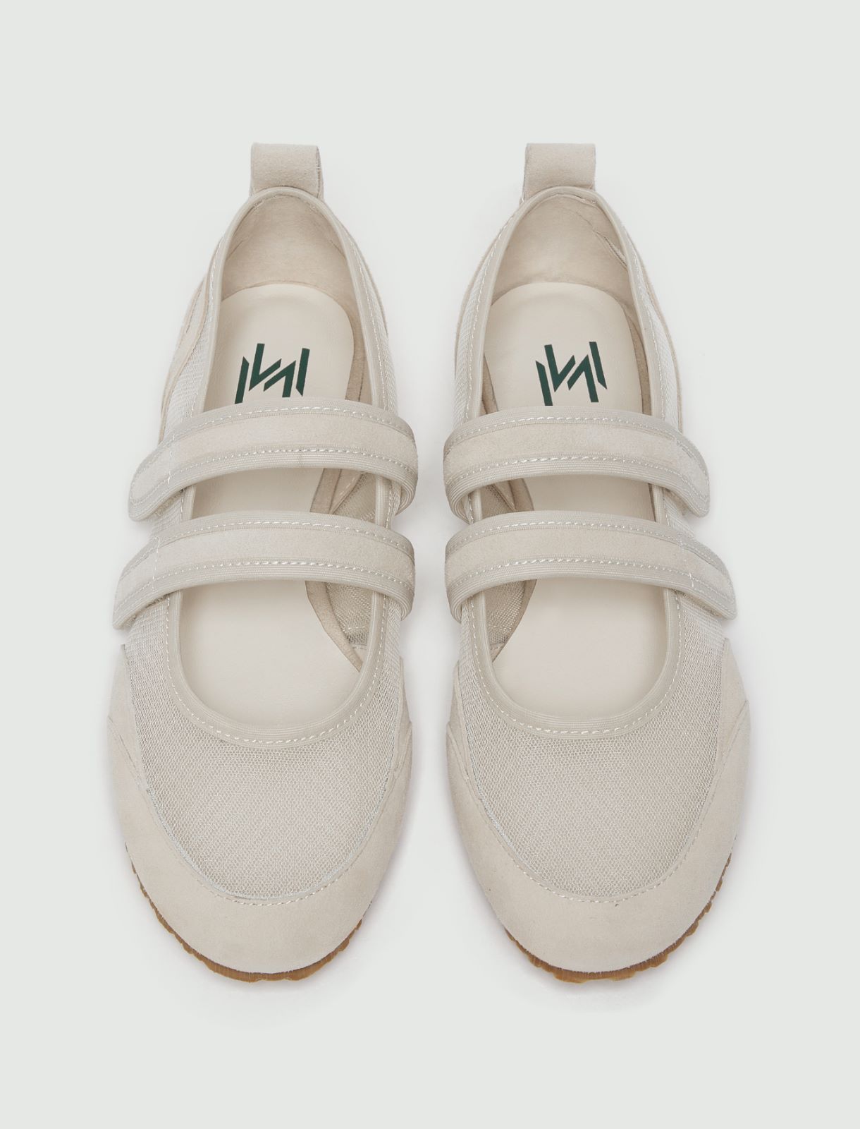 Ballerina in rete e suede - BIANCO SPORCO - Marella - 6