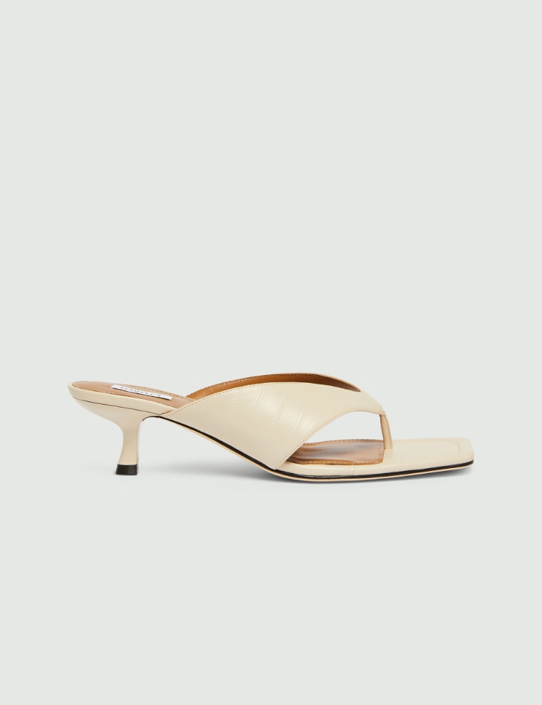 Square-toe flip flops - Marella