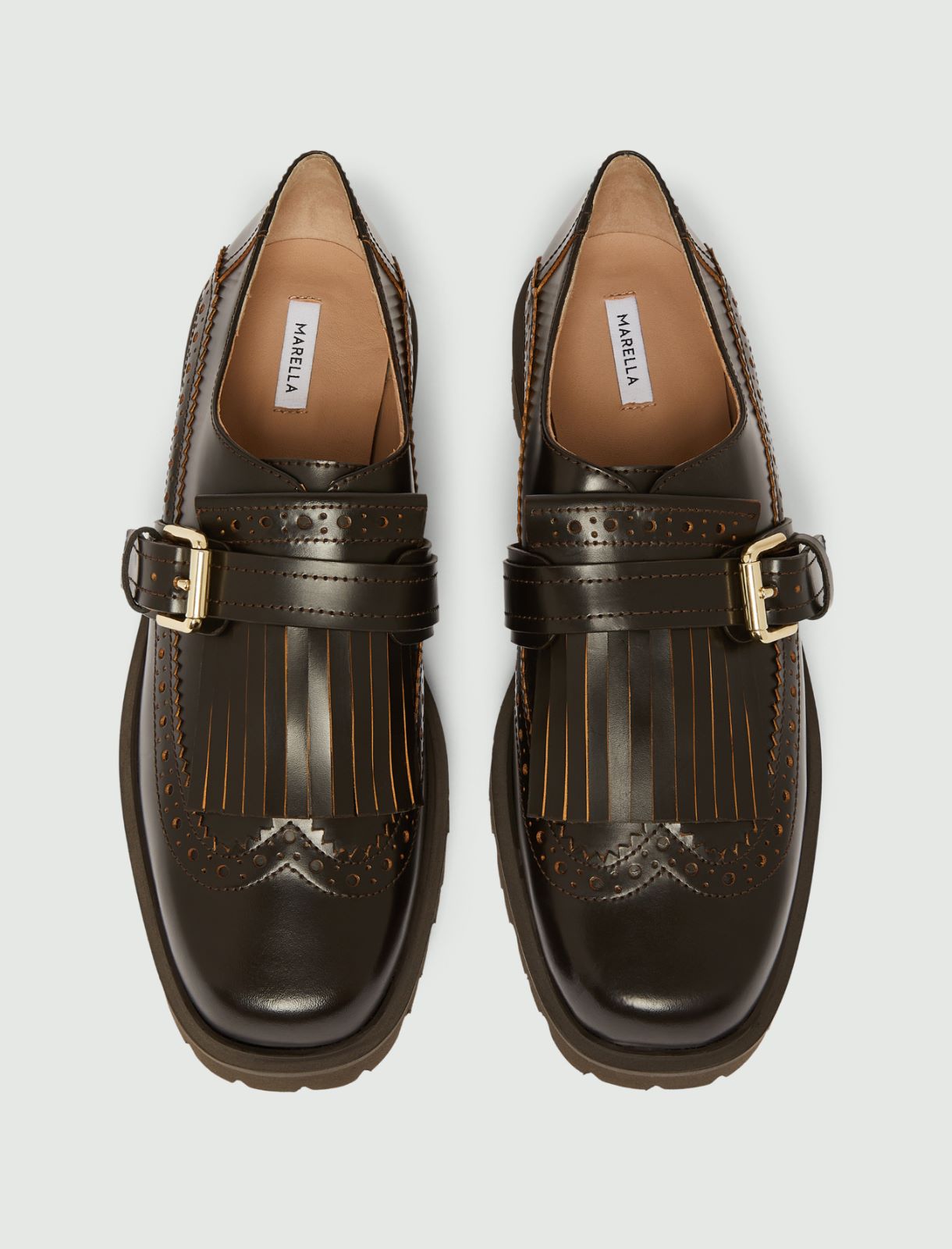 Fringed single monk-strap shoes - DUNKELBRAUN - Marella - 6