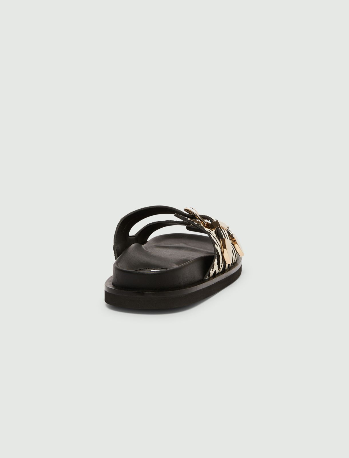 Mules en poulain zébré - BLANC - Marella - 3