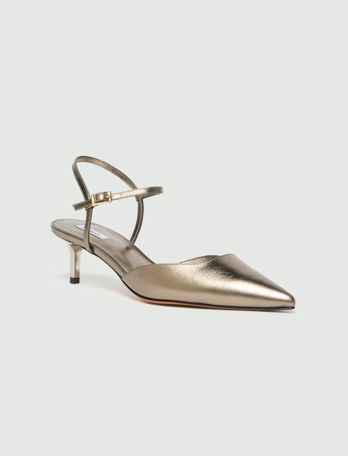 Laminated leather slingbacks - GOLD - Marella - 2