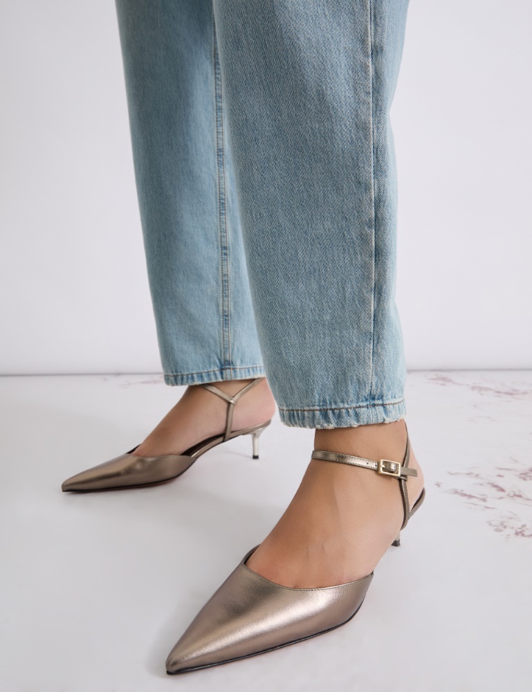 Laminated leather slingbacks - Marella