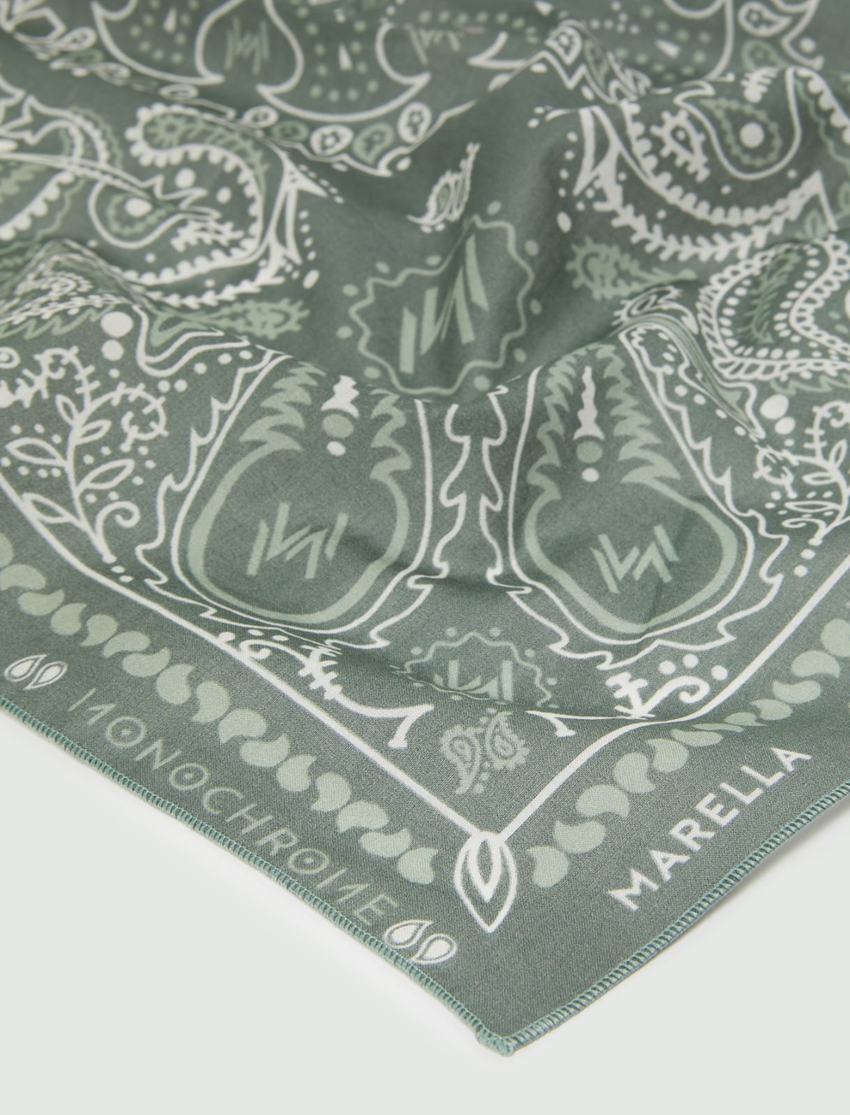 Tuch mit kleinem Bandana-Print - GRUEN - Marella - 2