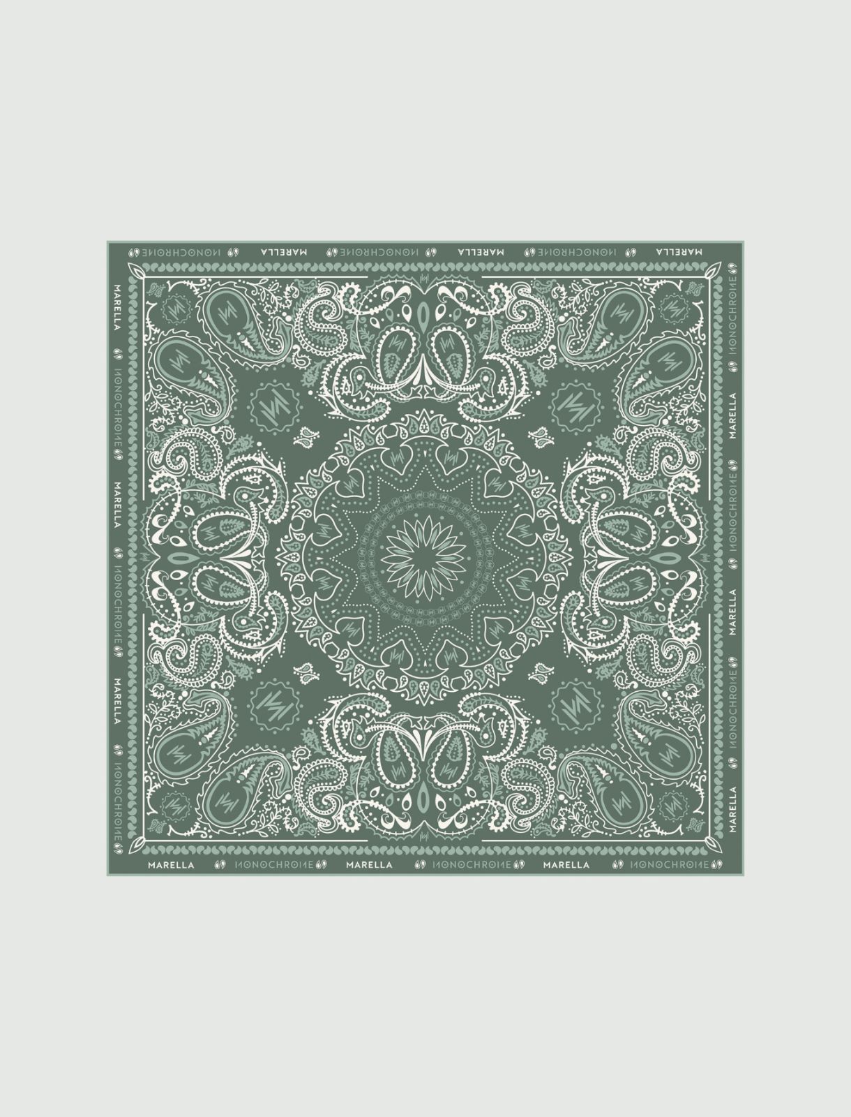 Tuch mit kleinem Bandana-Print - GRUEN - Marella - 4