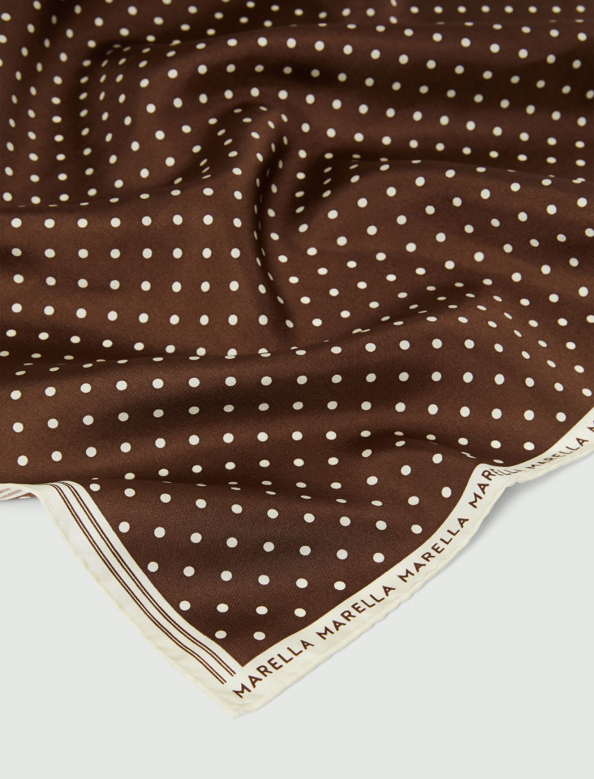 Polka dot silk scarf - BLACK - Marella - 2