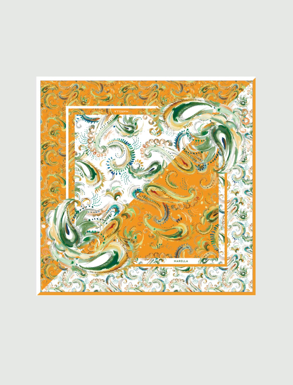 Silk-blend shawl - YELLOW - Marella - 4