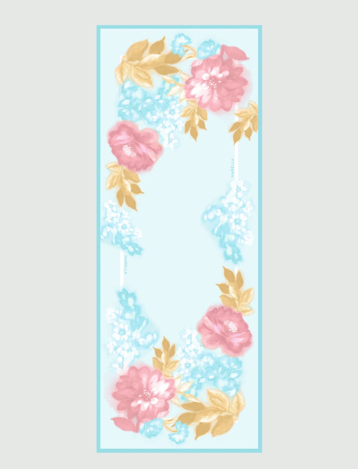 Stola con stampa floreale - TURCHESE - Marella - 4