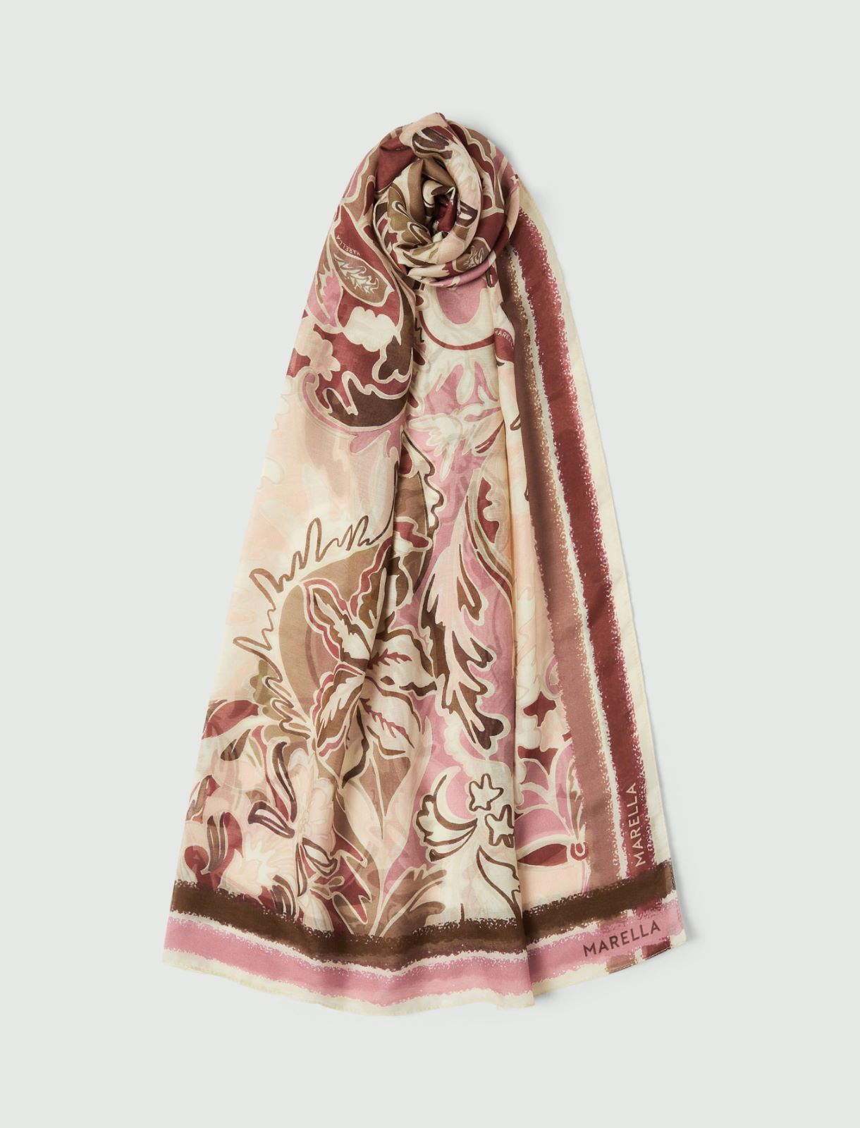Schultertuch aus einem Seidenmischgewebe - TERRAKOTTA - Marella