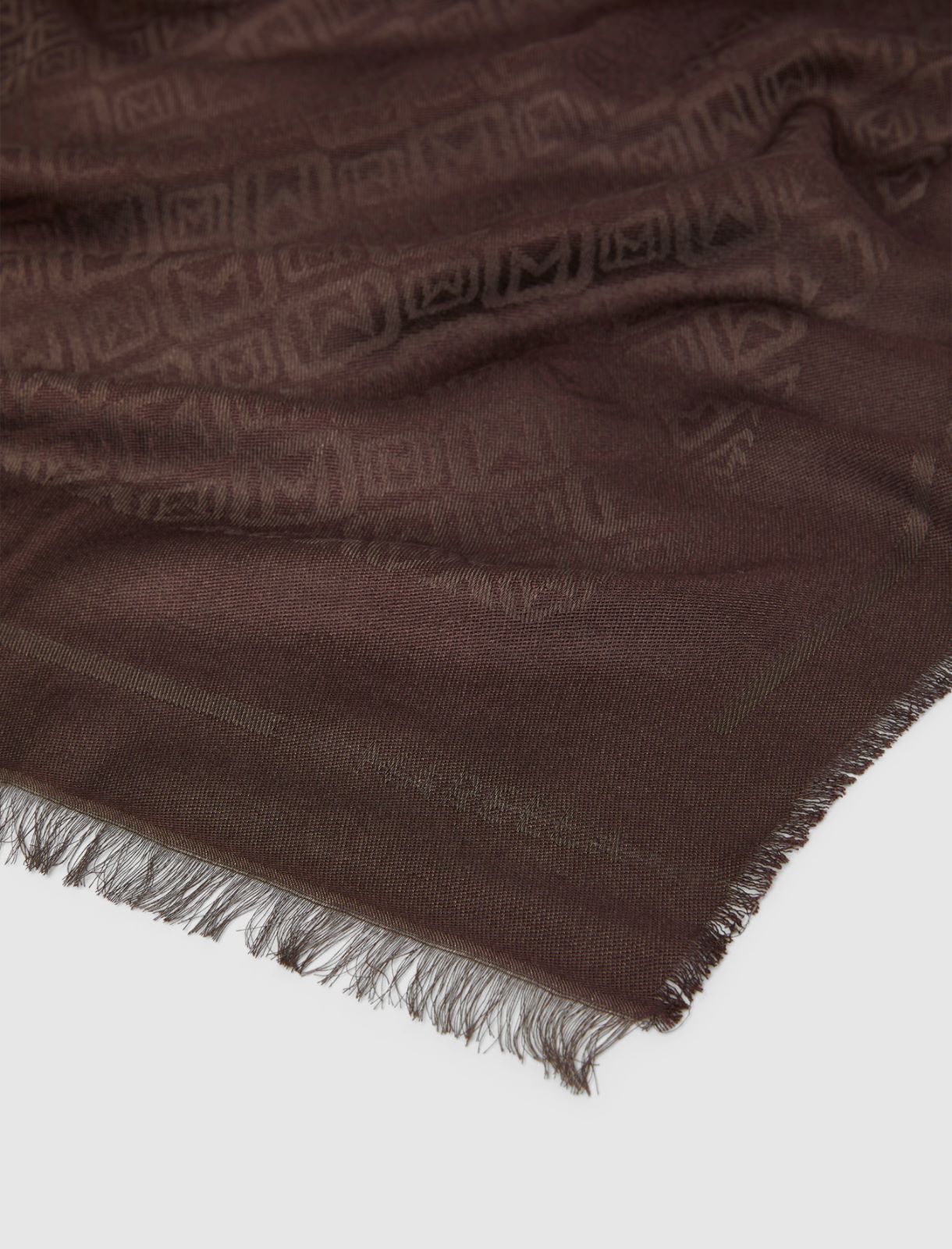 Jacquard stole - DARK BROWN - Marella - 2