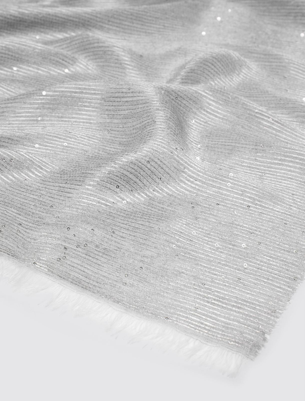 Micro-sequin stole - PEARL GREY - Marella - 2