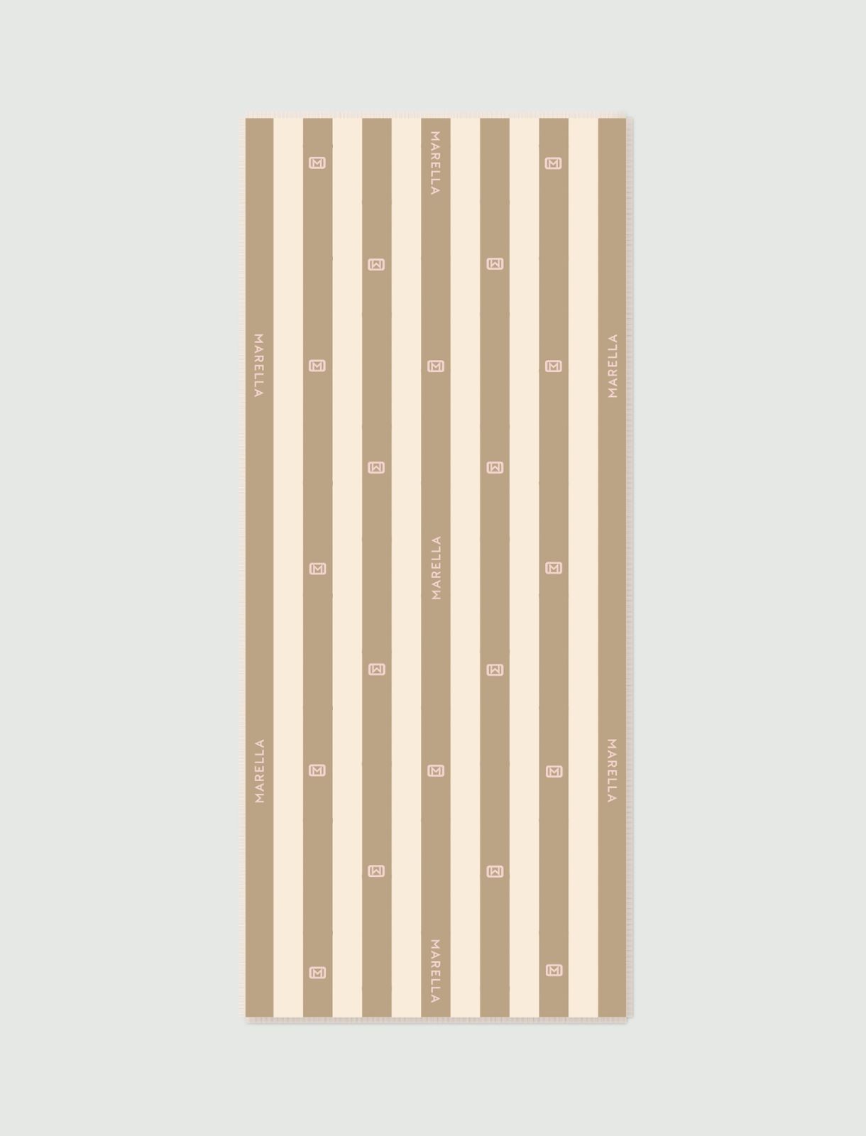 Jacquard-patterned stole - CAMEL - Marella - 4