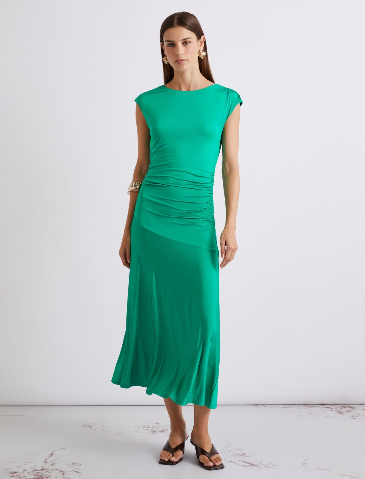 Jersey midi dress - EMERALD - Marella - 2