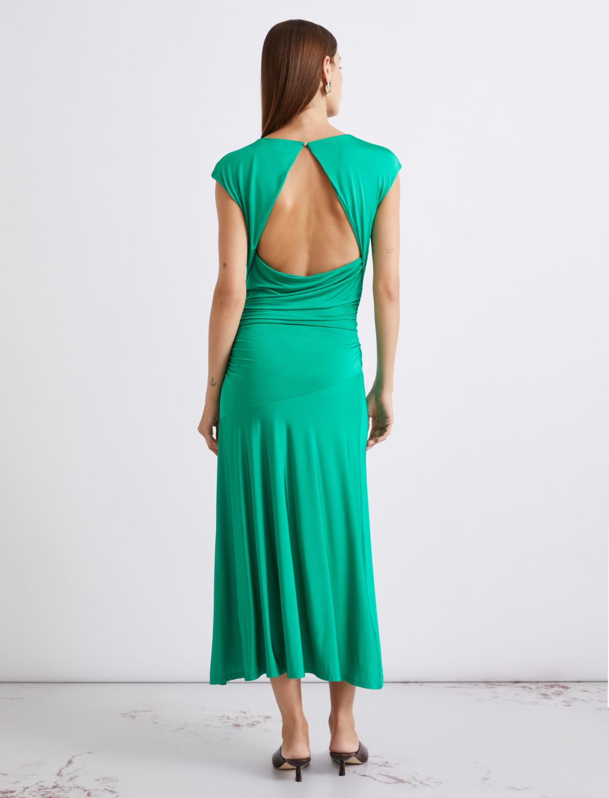 Jersey midi dress - EMERALD - Marella - 3