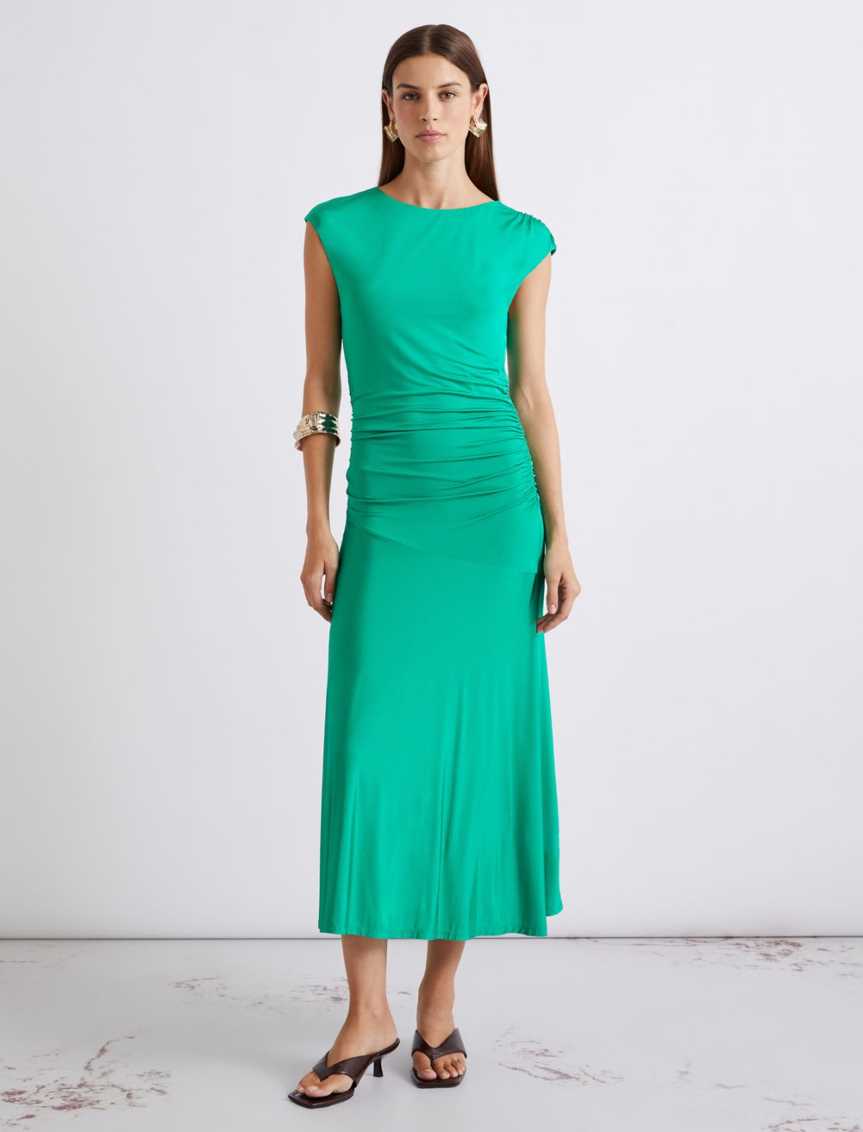 Jersey midi dress - EMERALD - Marella - 4
