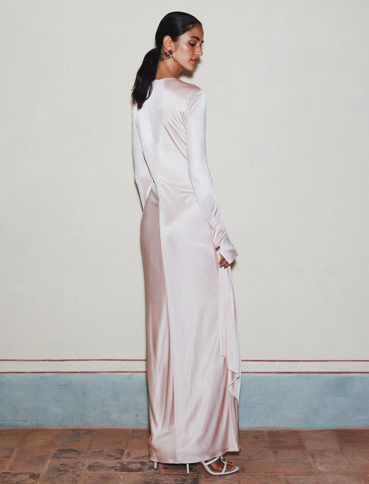 Abito in jersey con drappeggio - ROSA - Marella - 3