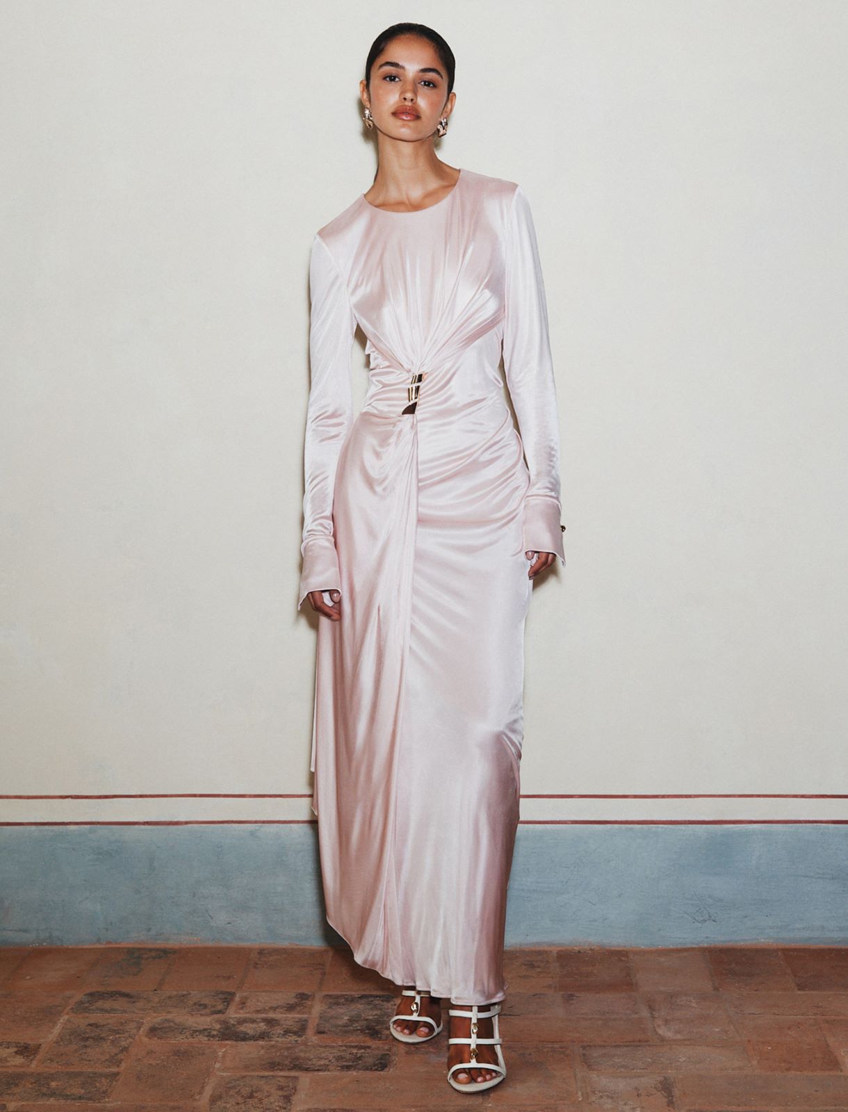 Abito in jersey con drappeggio - ROSA - Marella - 4