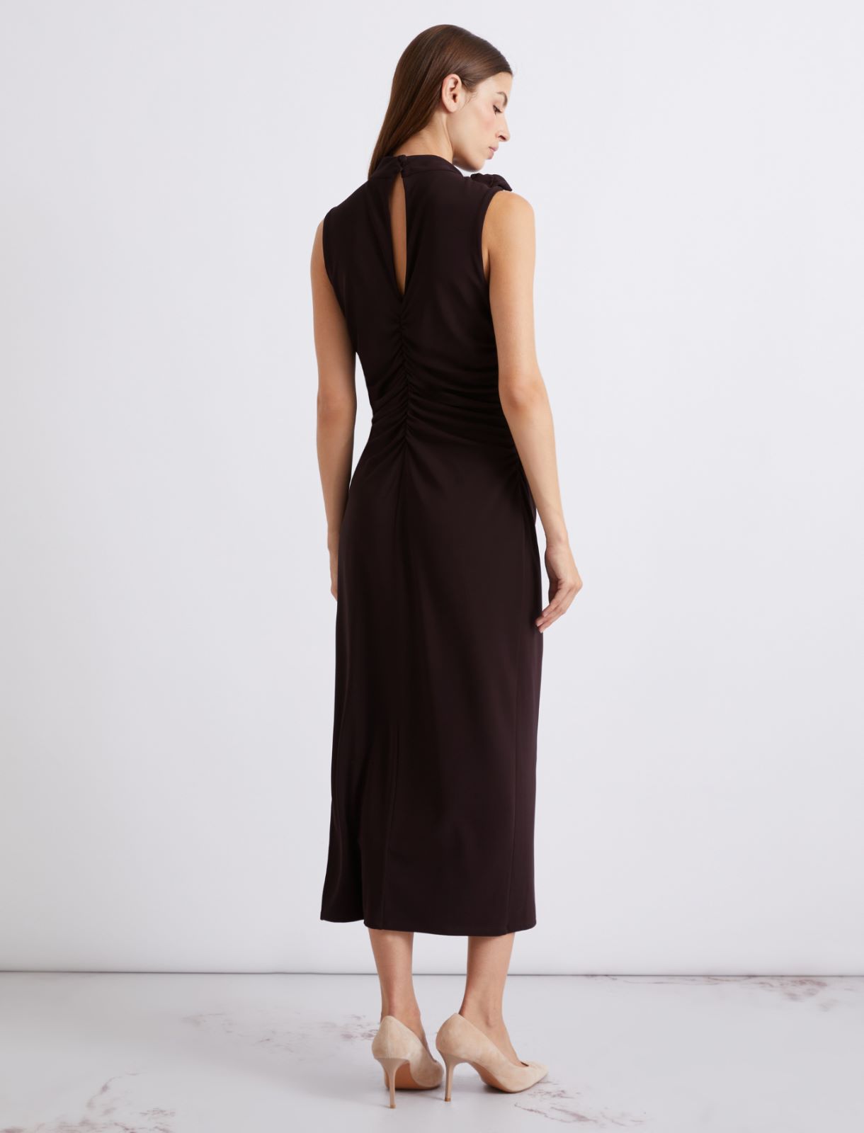 Abito smanicato in jersey - VIOLA SCURO - Marella - 3